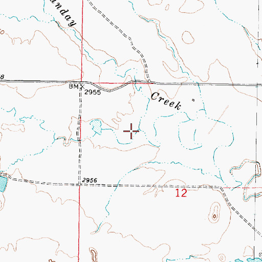 Topographic Map of Upper Coal Creek, MT