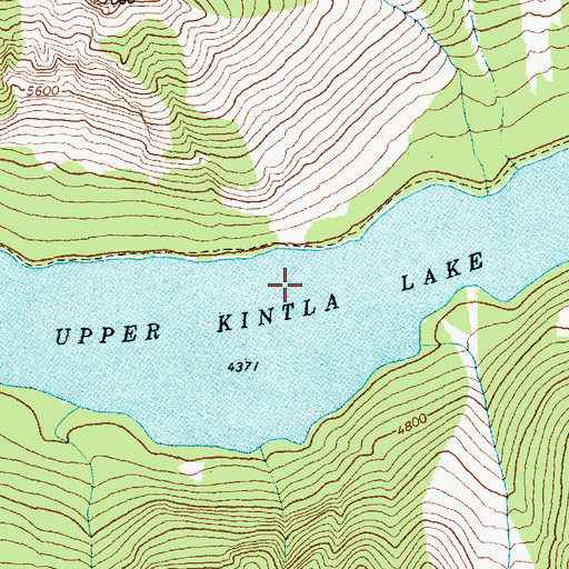 Topographic Map of Upper Kintla Lake, MT