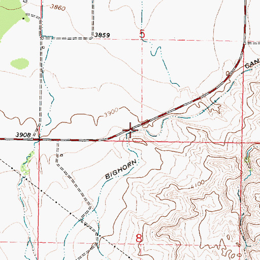 Topographic Map of Upper Little Bighorn Canal Number Two, MT