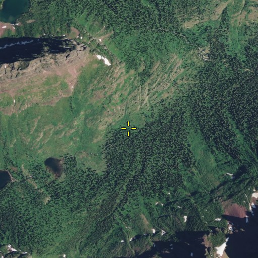 Aerial/Satellite Image of Upper Two Medicine Trail, MT