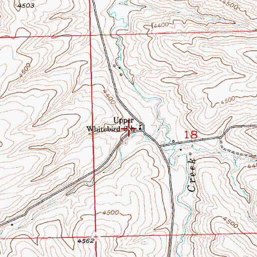 Topographic Map of Upper Whitebird School (historical), MT