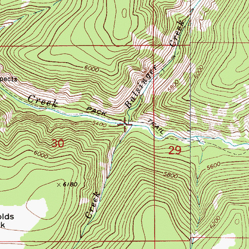 Topographic Map of Urvi Creek, MT