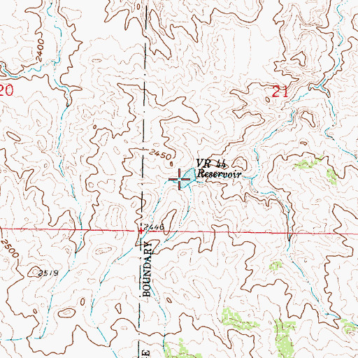 Topographic Map of VR 44 Reservoir, MT