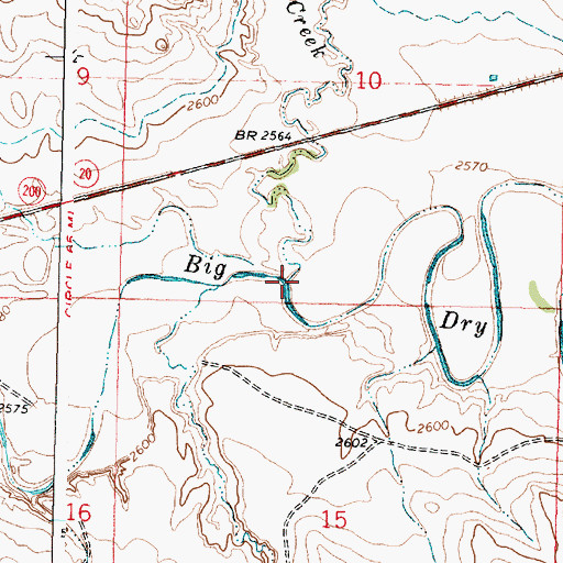 Topographic Map of Vail Creek, MT