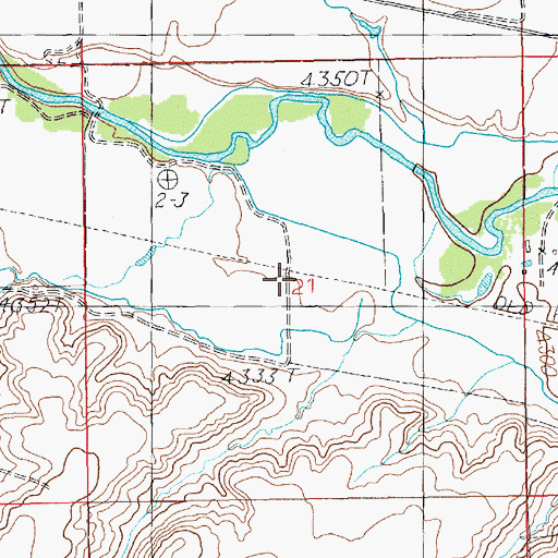 Topographic Map of Valencia Siding, MT