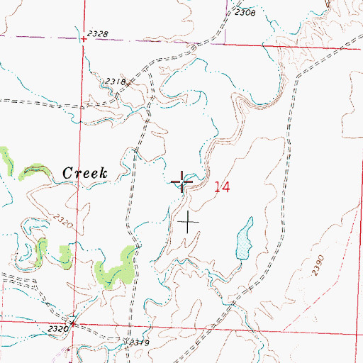 Topographic Map of Valentine Creek, MT
