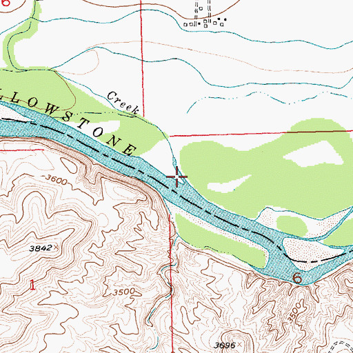 Topographic Map of Valley Creek, MT