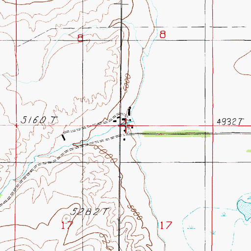 Topographic Map of Valley Garden Ranch, MT