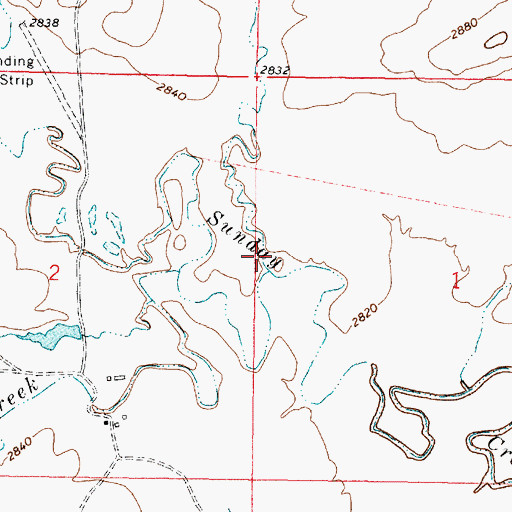 Topographic Map of Van Burton Creek, MT