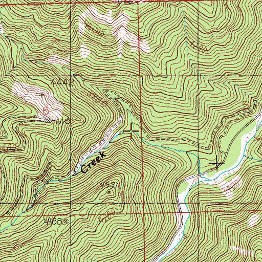 Topographic Map of Van Ness Creek, MT