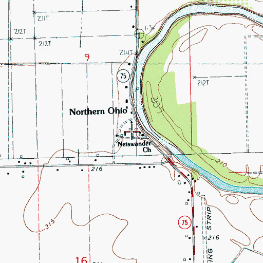 Topographic Map of Neiswander Baptist Church, AR