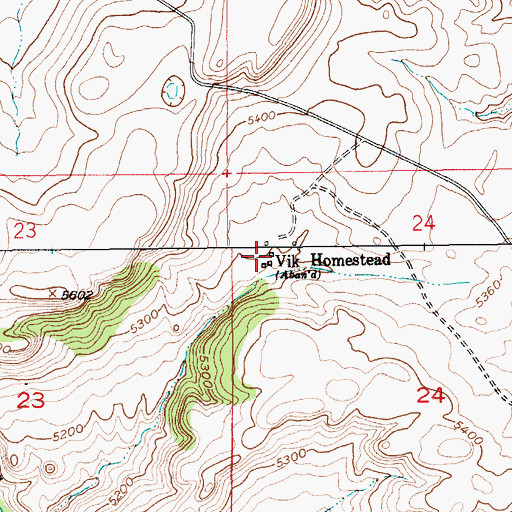 Topographic Map of Vik Homestead, MT