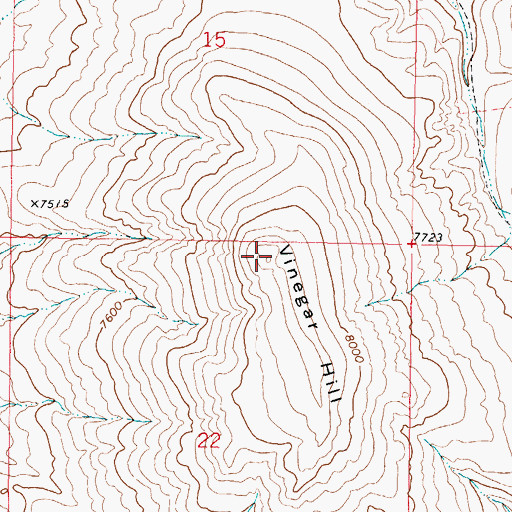 Topographic Map of Vinegar Hill, MT
