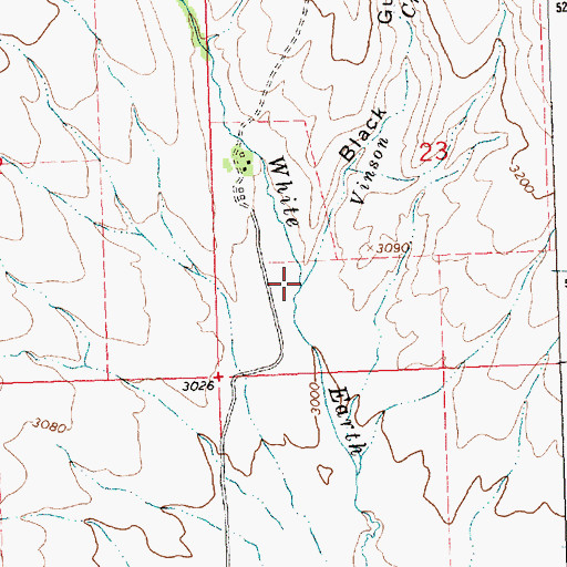Topographic Map of Vinson Creek, MT