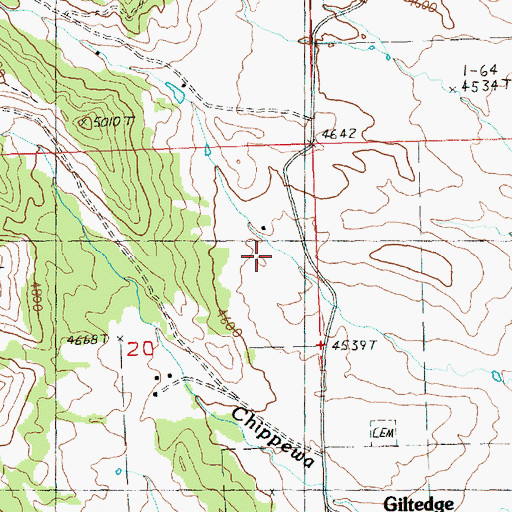 Topographic Map of Virgin Gulch, MT