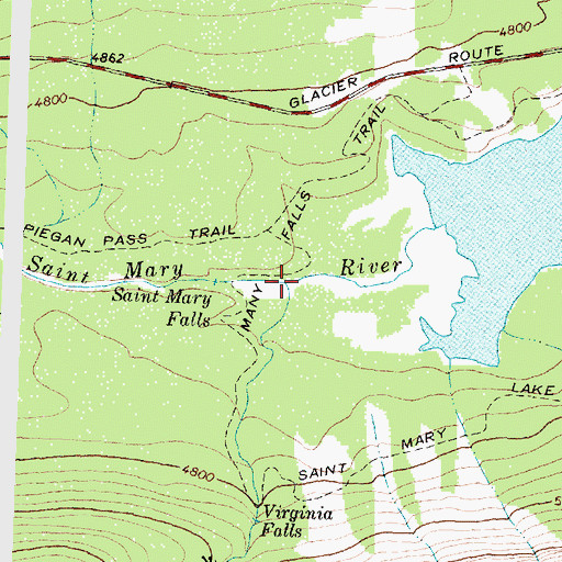 Topographic Map of Virginia Creek, MT