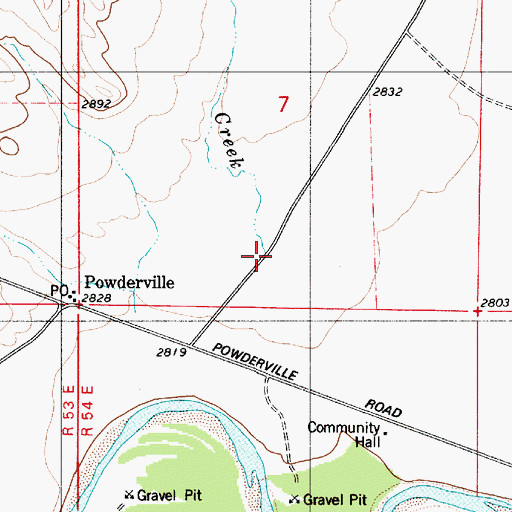 Topographic Map of W L Creek, MT