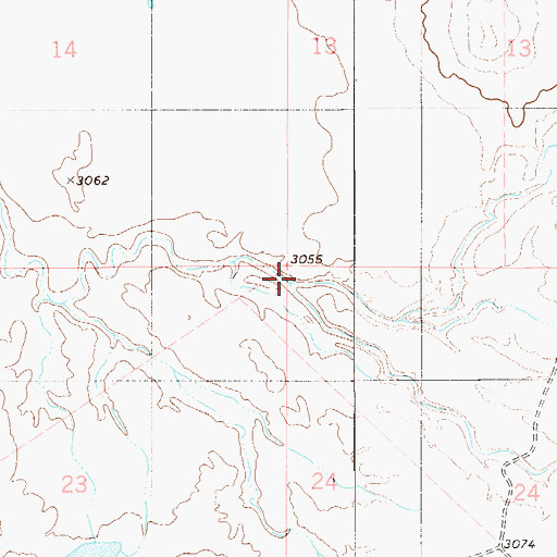 Topographic Map of W L Draw, MT