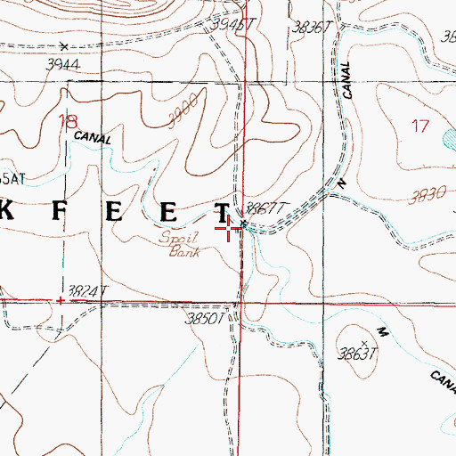 Topographic Map of Wagner Ranch, MT