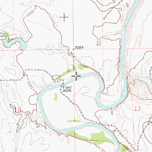 Topographic Map of Wagon Creek, SD