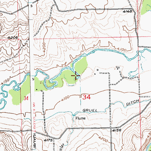 Topographic Map of Wallila Coulee, MT