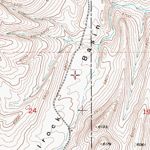 Topographic Map of Wallrock Basin, MT