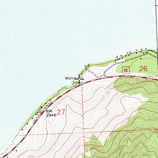 Topographic Map of Walstead Park, MT