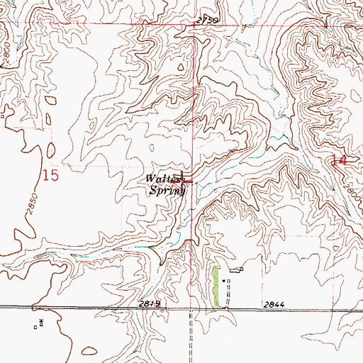 Topographic Map of Walters Spring, MT
