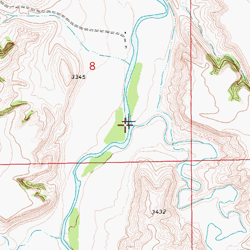 Topographic Map of Warm Spring Creek, MT