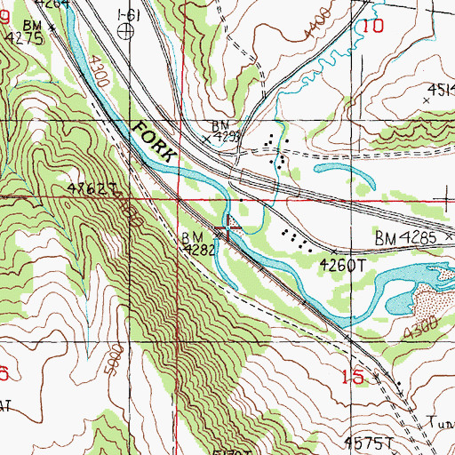Topographic Map of Warm Springs Creek, MT