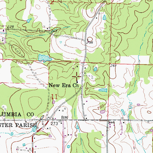 Topographic Map of New Era United Methodist Church, AR
