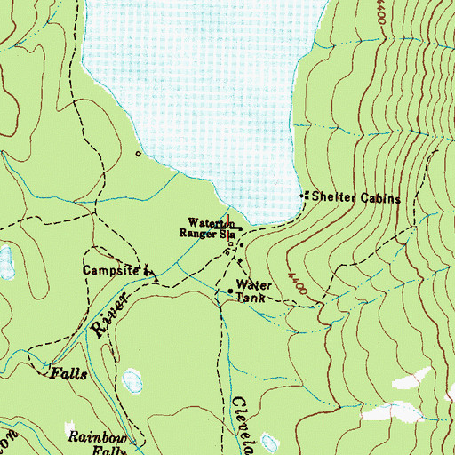 Topographic Map of Waterton Ranger Station, MT