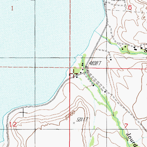 Topographic Map of Watkins, MT