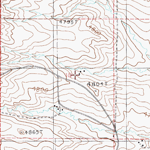 Topographic Map of Watson Ranch, MT