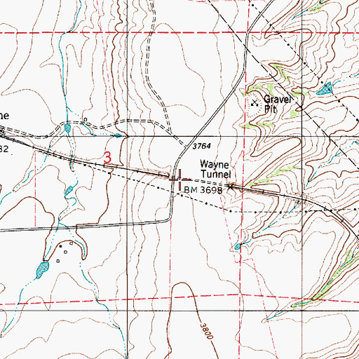 Topographic Map of Wayne Tunnel, MT