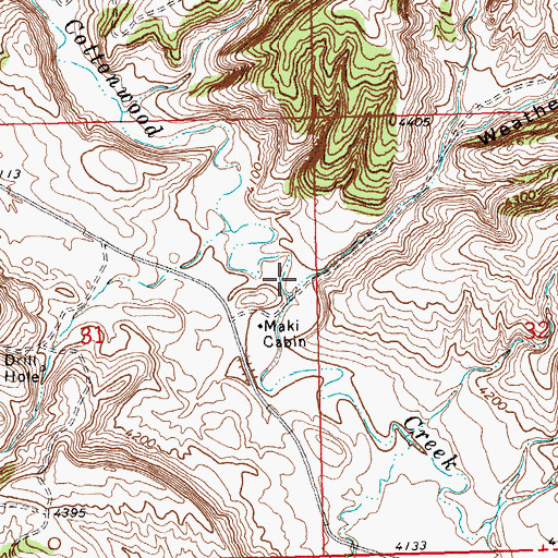 Topographic Map of Weatherman Draw, MT
