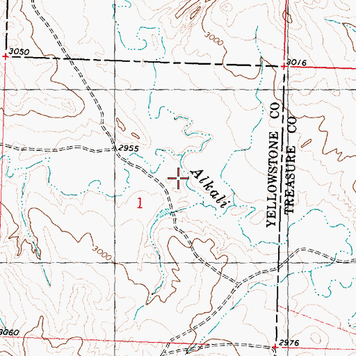 Topographic Map of Weed Creek, MT
