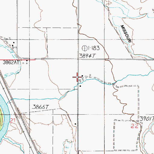 Topographic Map of Welch Ranch, MT