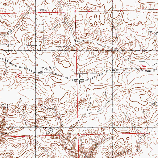 Topographic Map of West Butte, MT