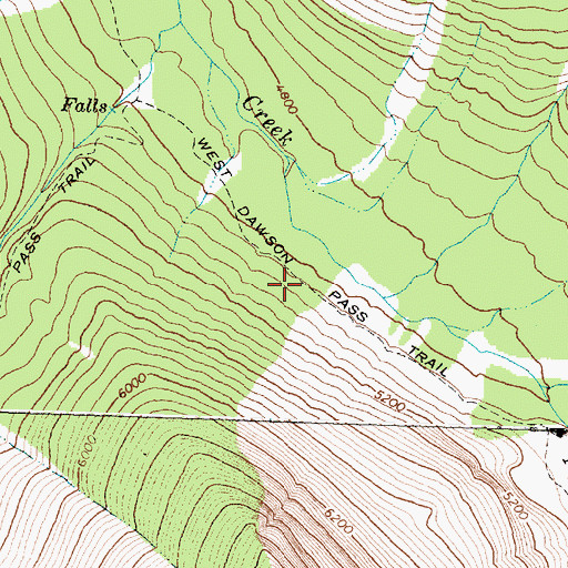 Topographic Map of West Dawson Pass Trail, MT