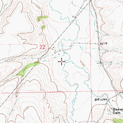Topographic Map of West Fork Beaver Creek, MT