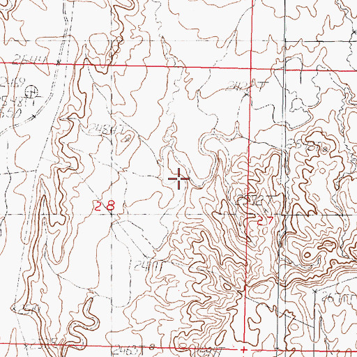 Topographic Map of West Fork Bitter Creek, MT
