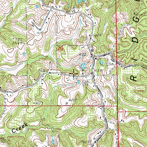 Topographic Map of New Hope Baptist Church, AR