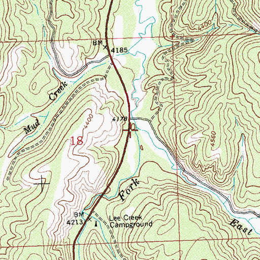 Topographic Map of West Fork Lolo Creek, MT