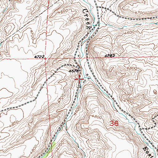 Topographic Map of West Fork Mendenhall Creek, MT
