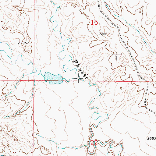 Topographic Map of West Fork Physic Creek, MT