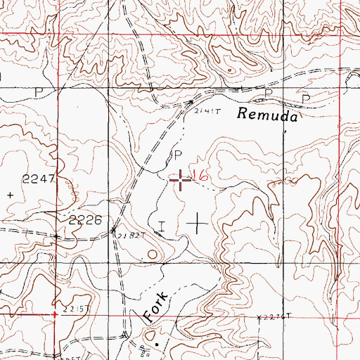 Topographic Map of West Fork Remuda Creek, MT