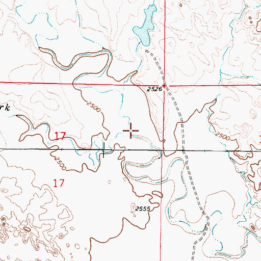 Topographic Map of West Fork Sand Creek, MT
