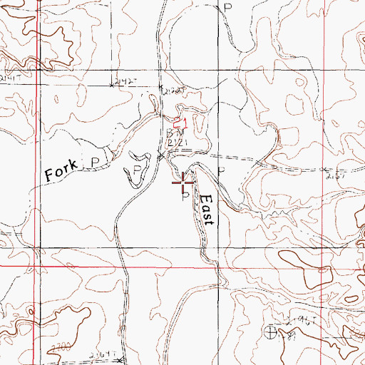Topographic Map of West Fork Sand Creek, MT