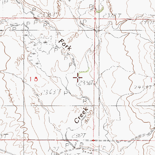 Topographic Map of West Fork Wolf Creek, MT